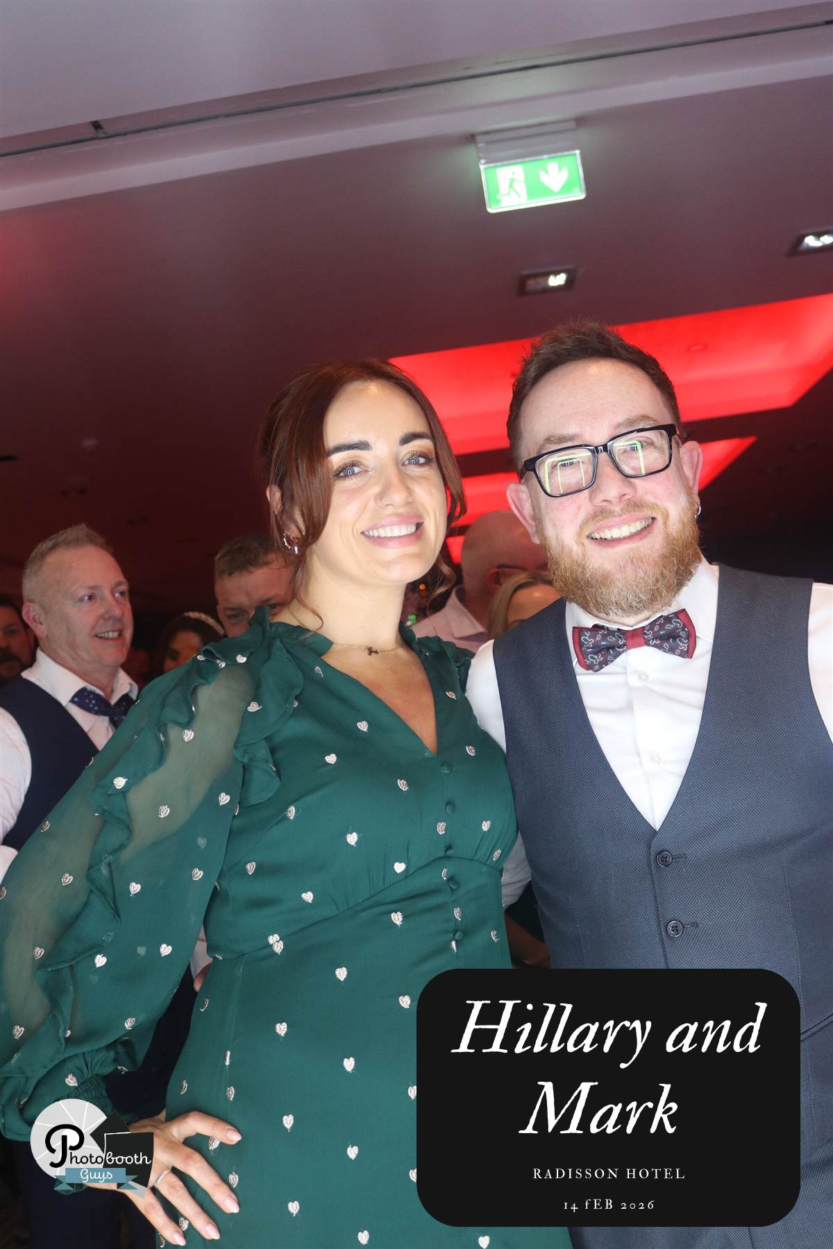 Original photo of a couple at a wedding